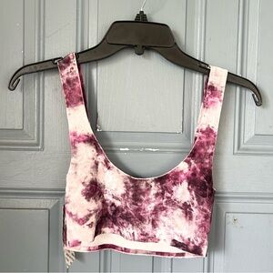 Free People Out from Under Tie-Dye Top - Purple and White